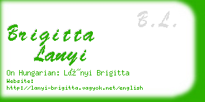 brigitta lanyi business card